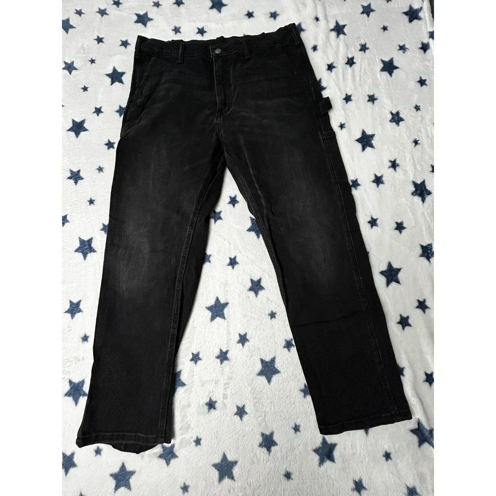 Levi's Carpenter Jeans Mens 34x30 Black Denim Work Utility Pants Relaxed Fit